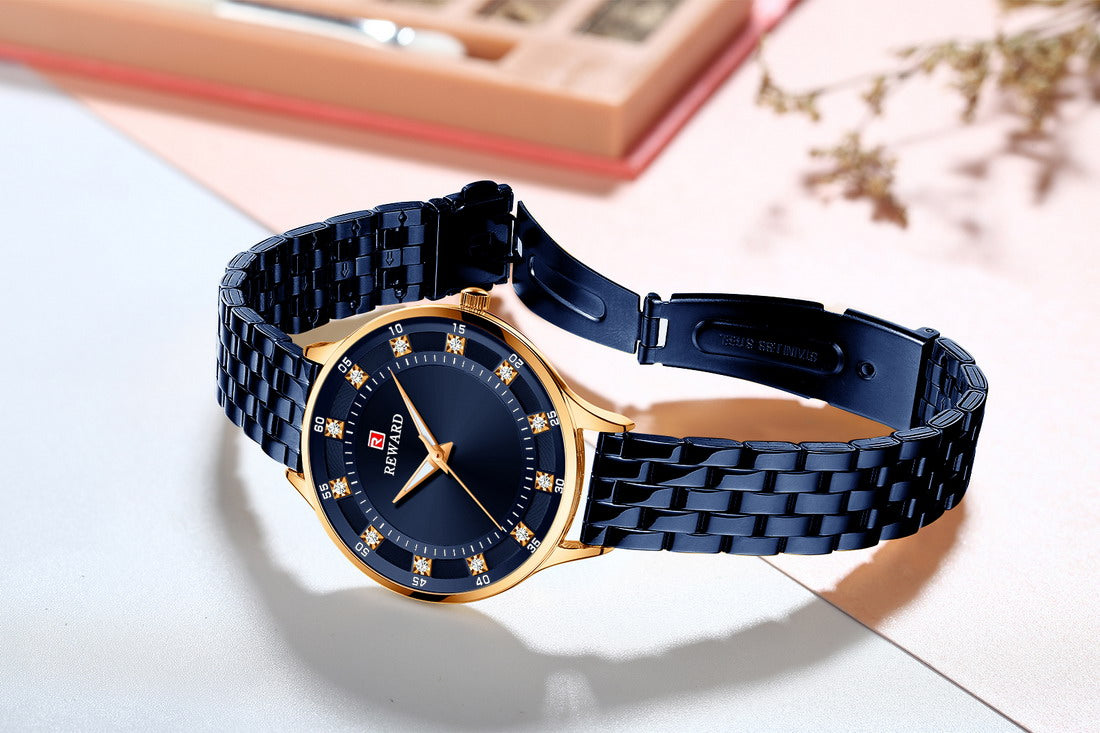 Maeva Watch Steel, Blue Pink colour