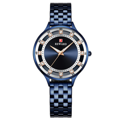 Maeva Watch Steel, Blue Silver colour