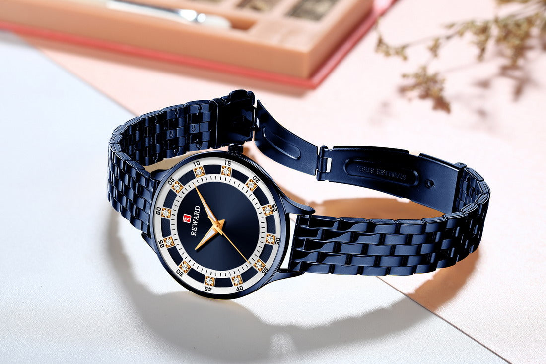 Maeva Watch Steel, Blue Silver colour