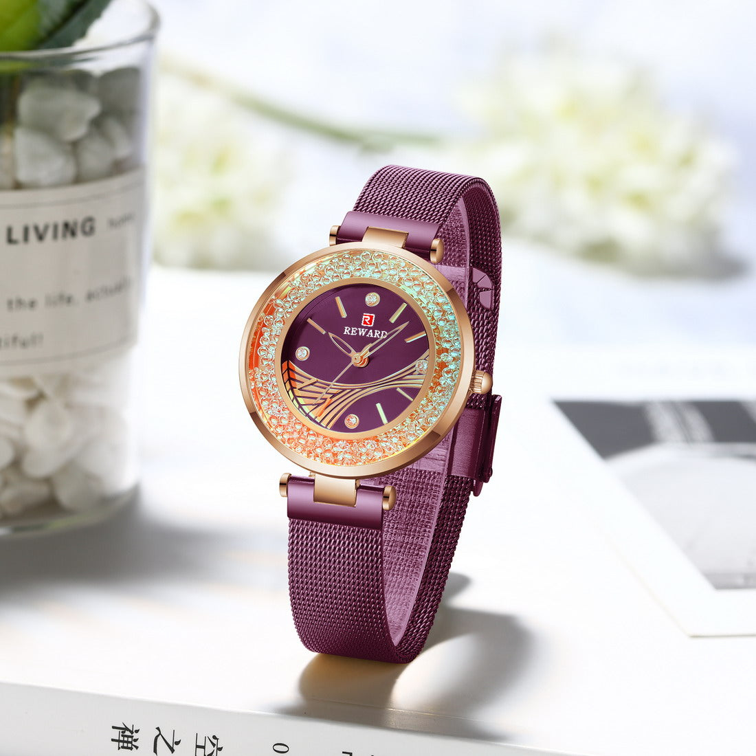 Rotez Watch Steel, Purple colour