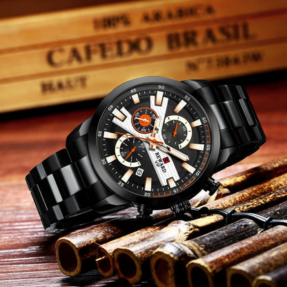 Artica Multifunction Watch Steel, Full black colour