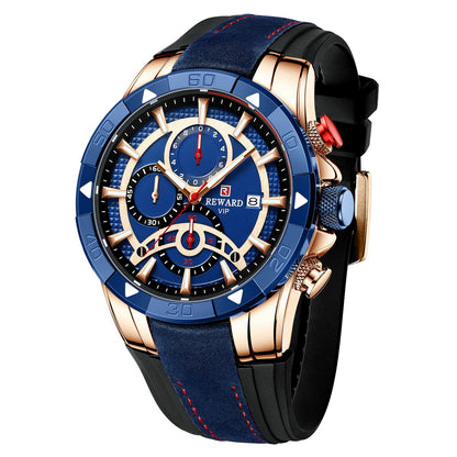 Calypso Multifunction Watch Silicone, Pink Blue colour