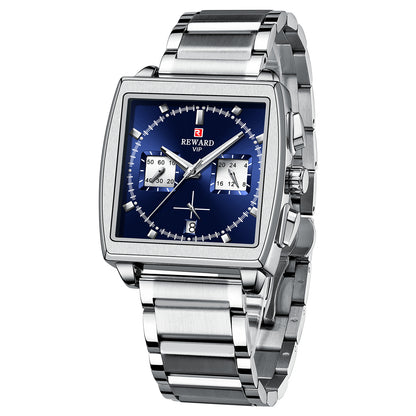 Lexus Multifunction Watch Steel, Silver and Blue colour