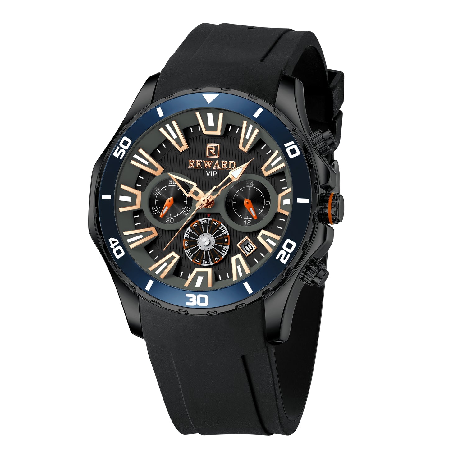 Miger Multifunction Watch Silicone, Black colour
