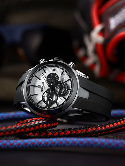 Storm Multifunction Watch Silicone, Silver Black colour