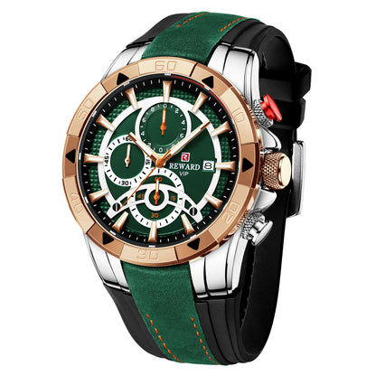 Calypso Multifunction Watch Silicone, Green colour