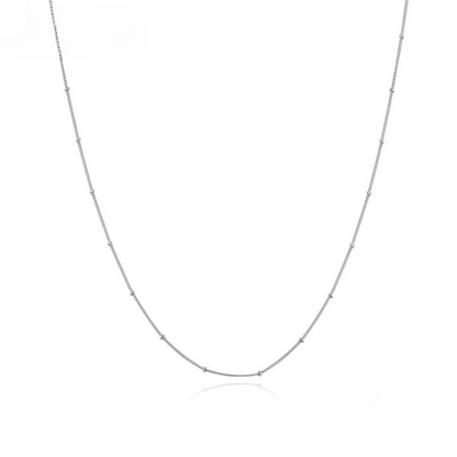 VELIA Tiny Round Necklace Sterling Silver