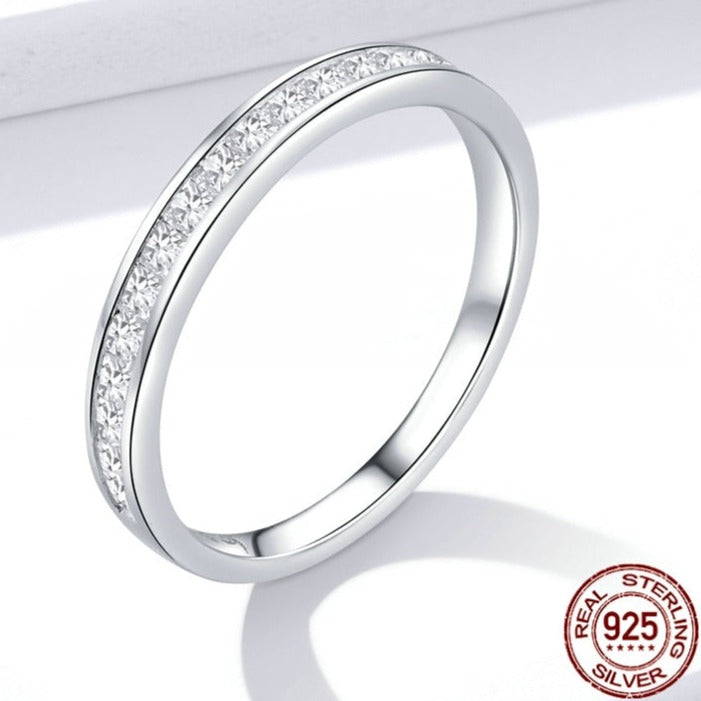 STONA Sterling Zirconia Finger Ring, Silver Colour