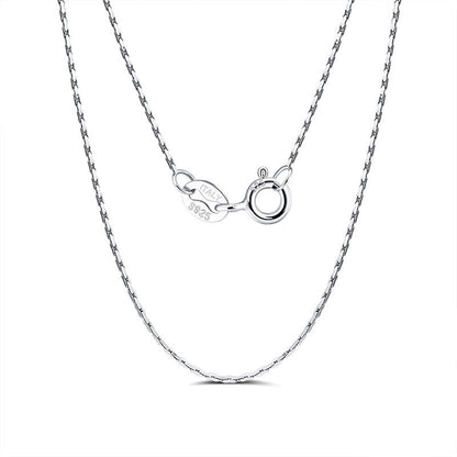 OLGA Sterling Silver Clavicle Chain Necklace, Silver Colour