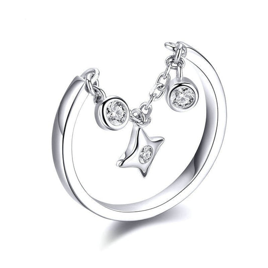 BELUCCI Stelring Clear Star, Silver Colour
