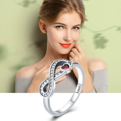 INFINITY LOVE ring Sterling Silver, Silver Color