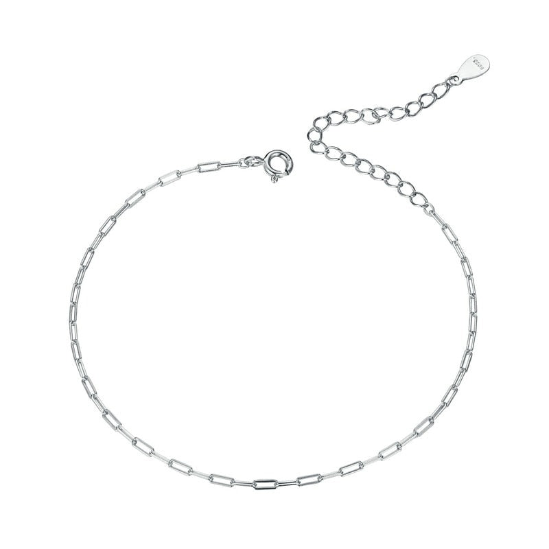 NOVA Sterling Silver Simple Bracelet Gold Basic Cable Chain