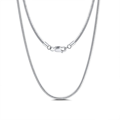 IRIS Sterling Silver Round Snake Chain Necklace