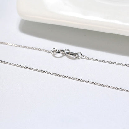 LEONA Sterling Silver Chain Necklace, Silver Colour