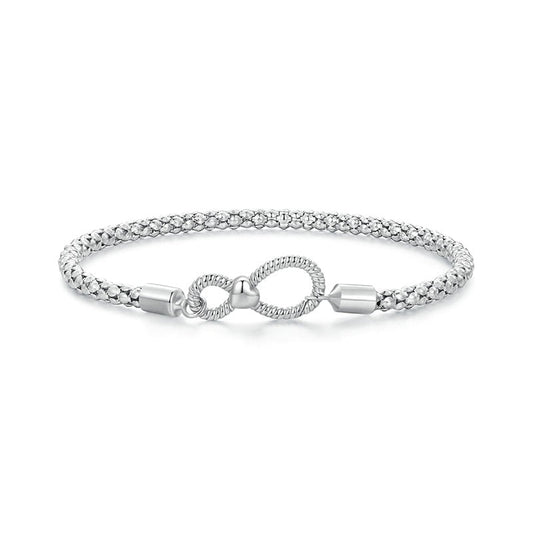 STELI Sterling Silver Infinite Love Basic Bracelet Platinum Plated