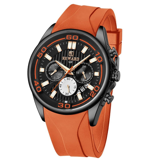 Lenny Multifunction Watch Silicone, Orange colour