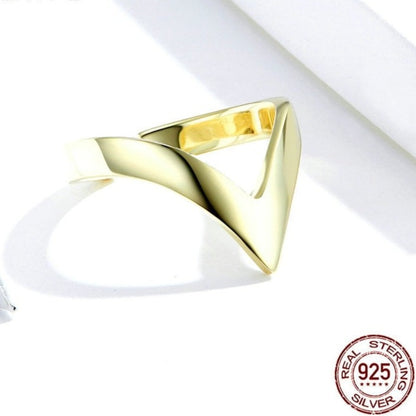 ARONA Sterling Wave Geometric Love, Finger Ring