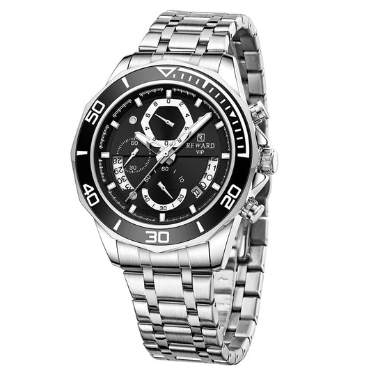 Nitro Multifunction Watch Steel, Silver Black colour